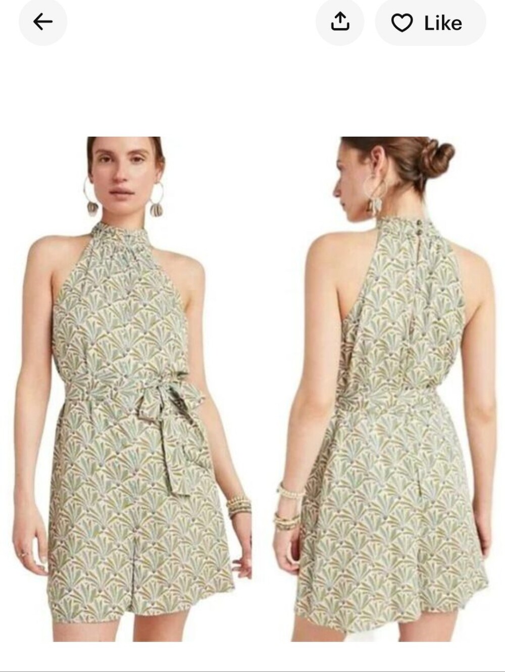 Anthropologie Maddie Fern Romper. SZ SM. NWOT